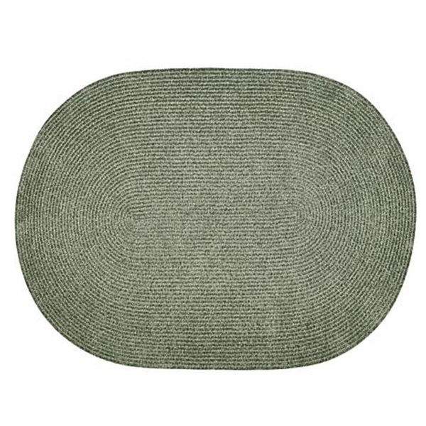 Better Trends 8 x 10 in. Chenille Reversible Rug - Diluth Green BRCR810DG